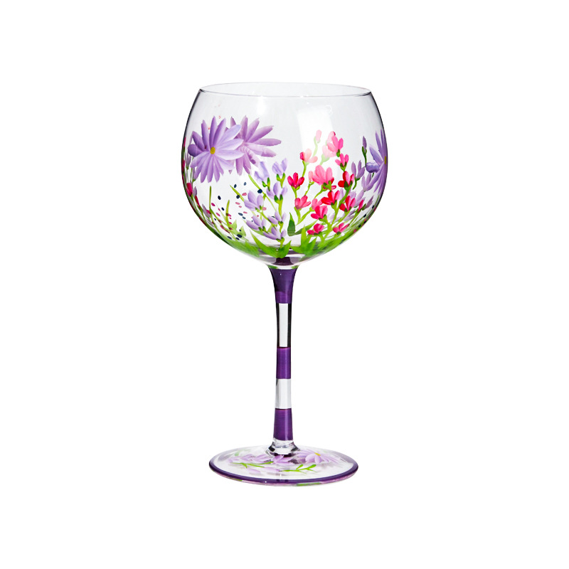 Hand painted wineglass