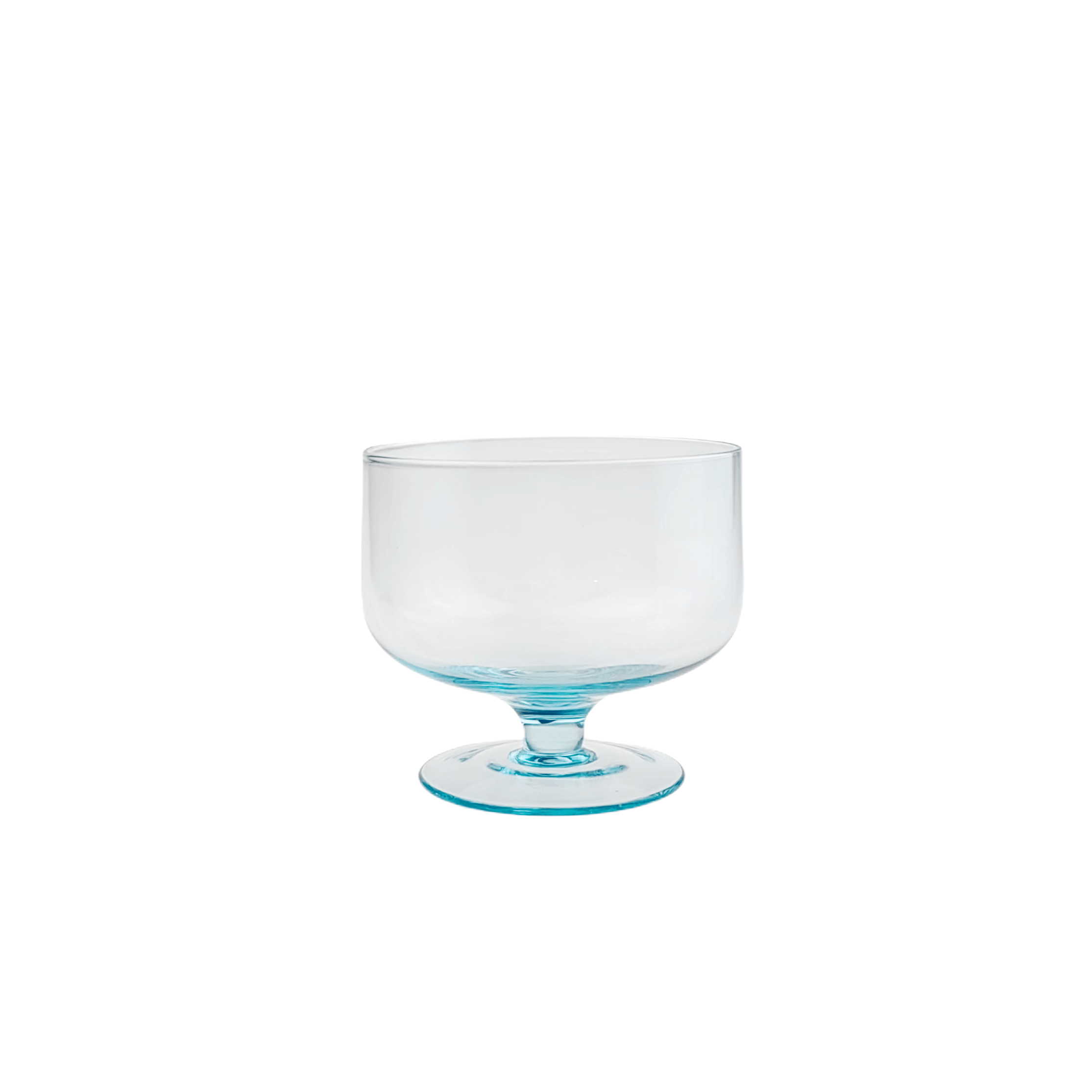 Blue ice cream glass