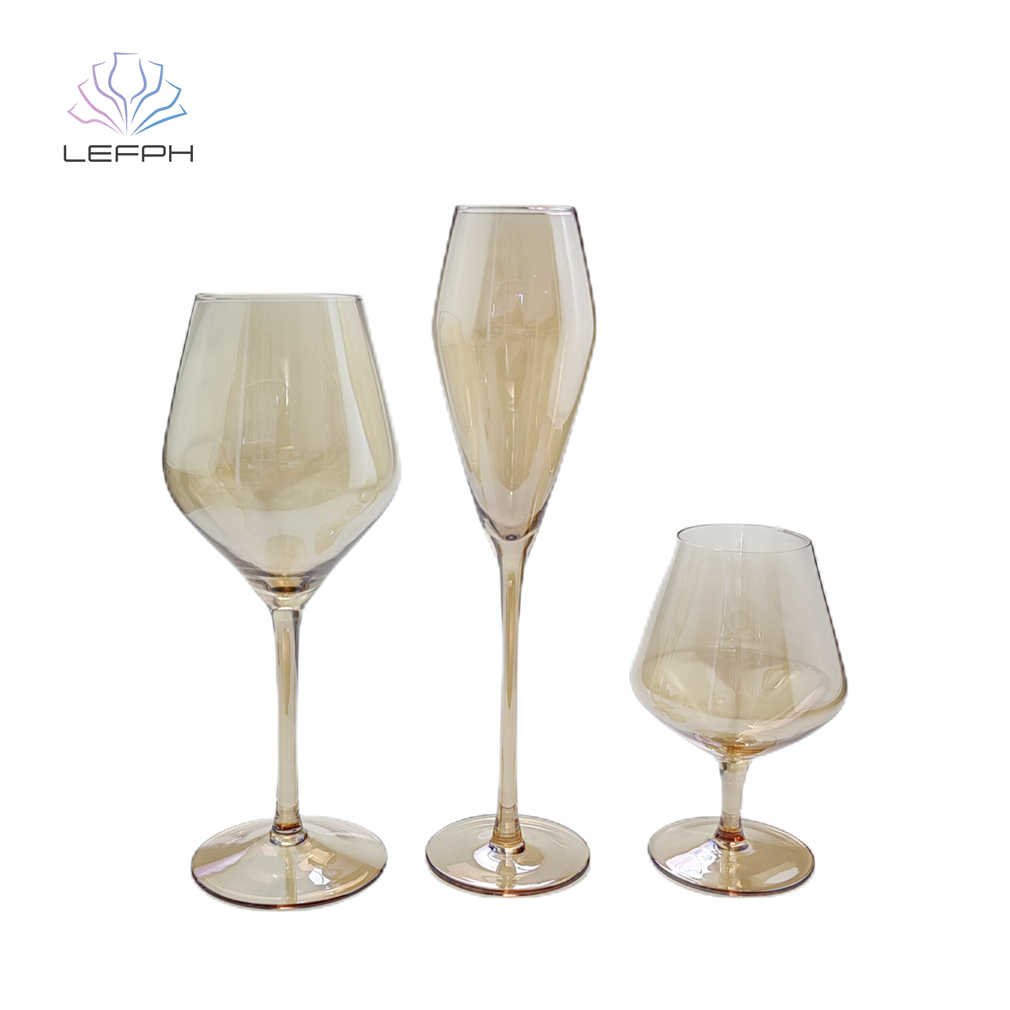Electroplated amber wine cup