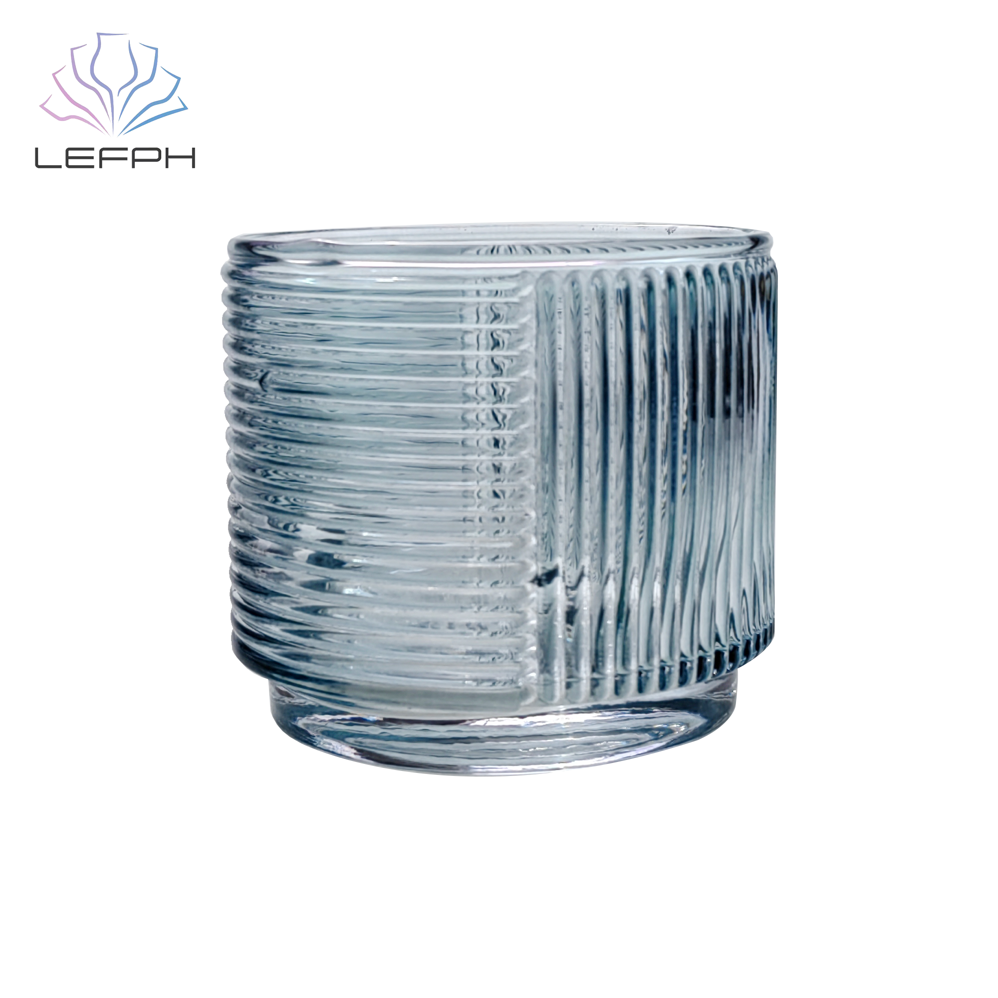 Four color glass candlestick