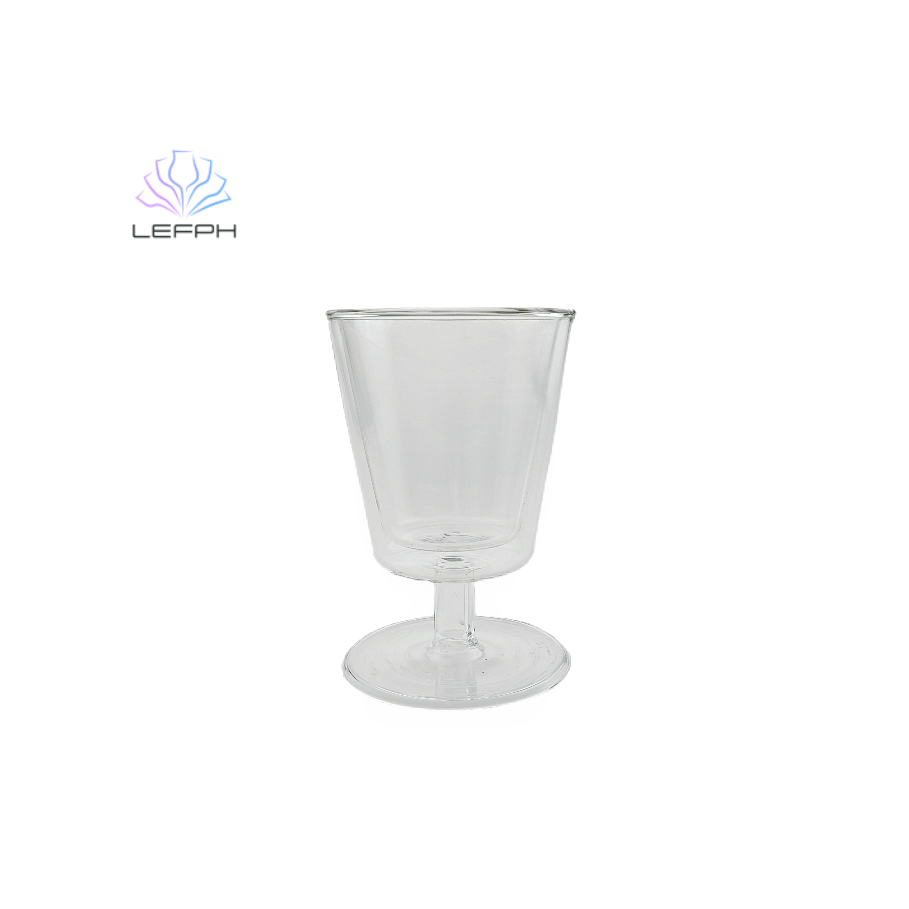 Double borosilicate glass wine glass