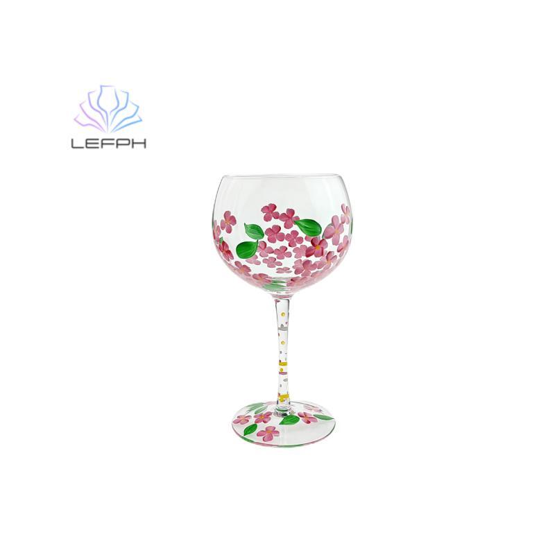 Hand painted spring gift red wine cup