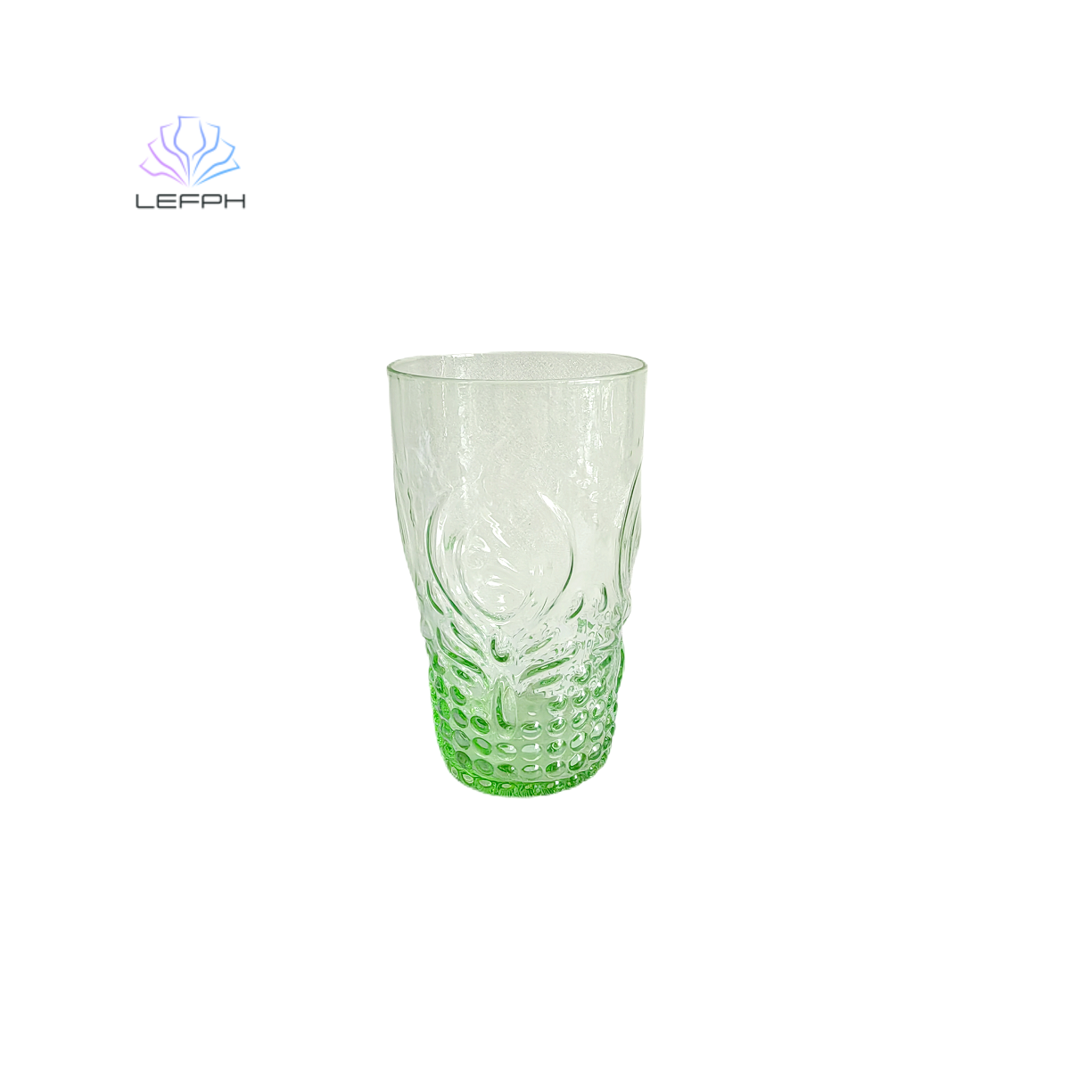 Colored glass beverage cup