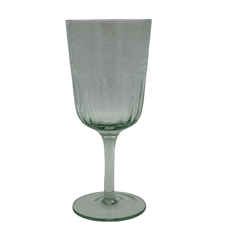Green Bubble Wine Glass