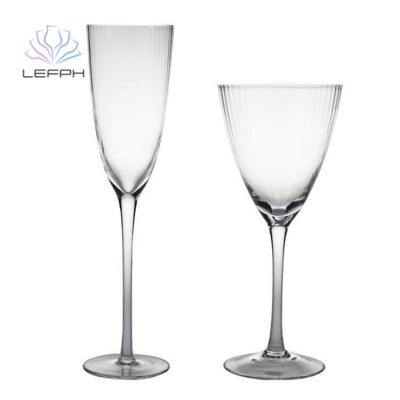 Hand-made vertical champagne glasses