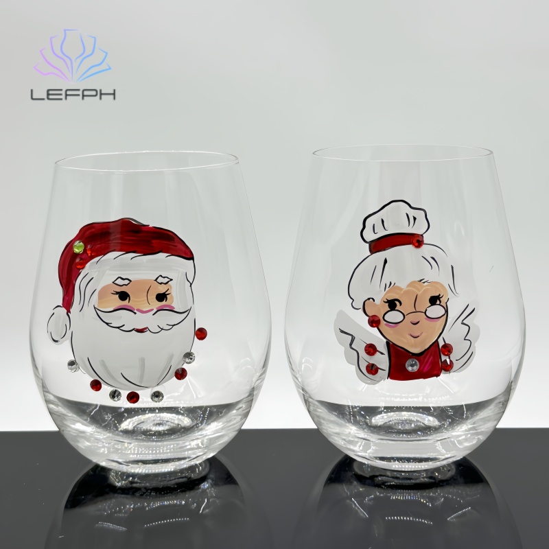 Hand-painted Santa Claus mother water glass series