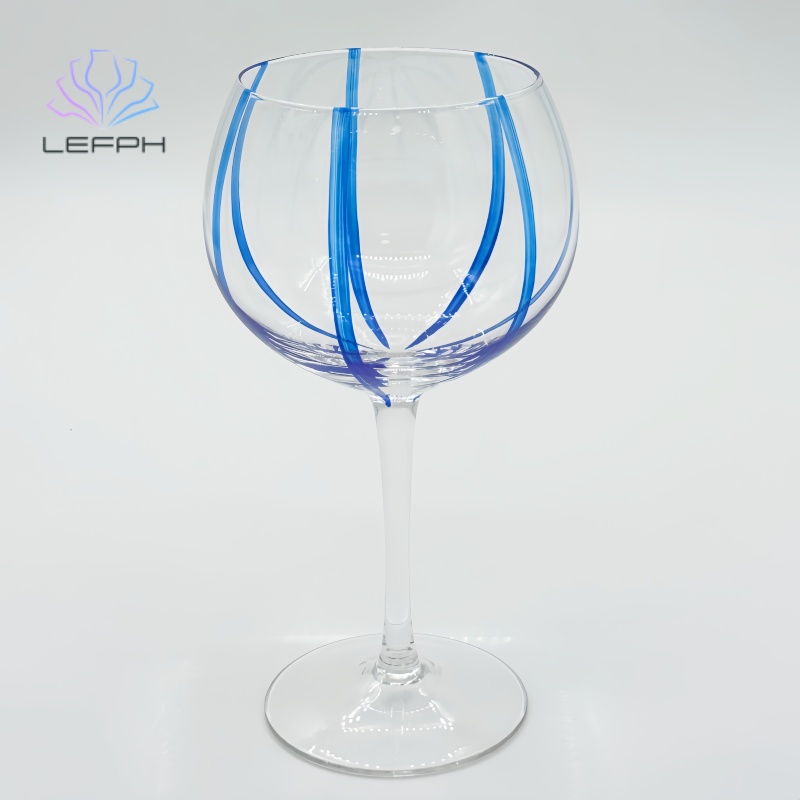 Hand-painted blue stripe series