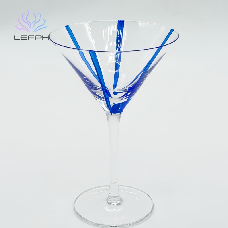 Hand-painted blue stripe series