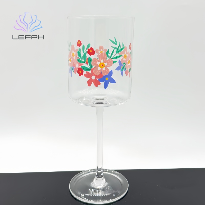 Hand-made decal wine glasses