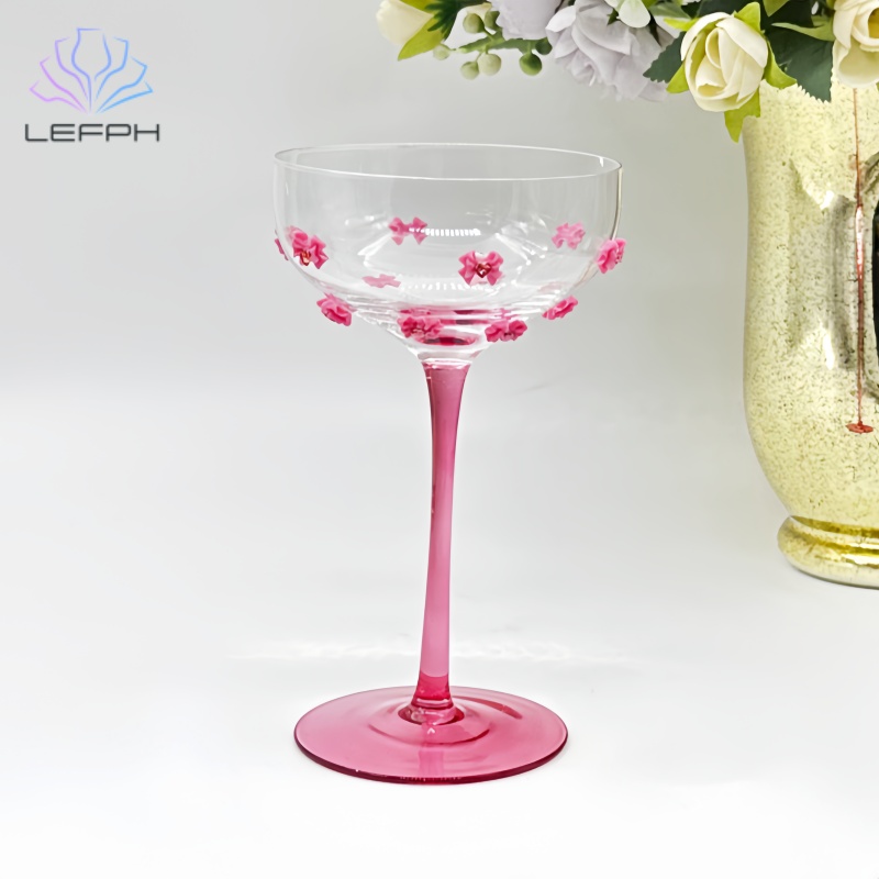 Handmade bow cocktail glasses