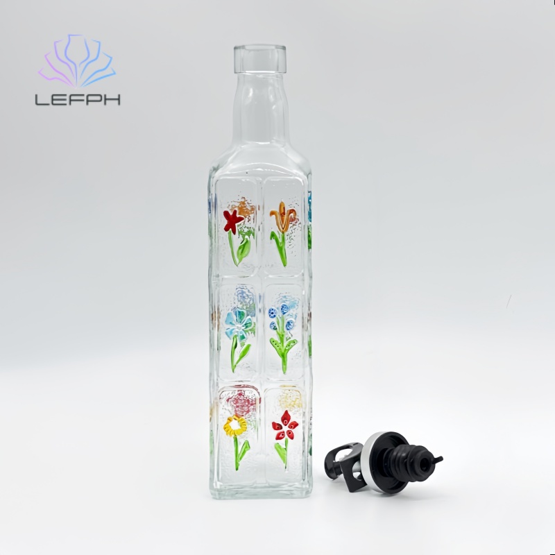 Hand-painted oil bottle