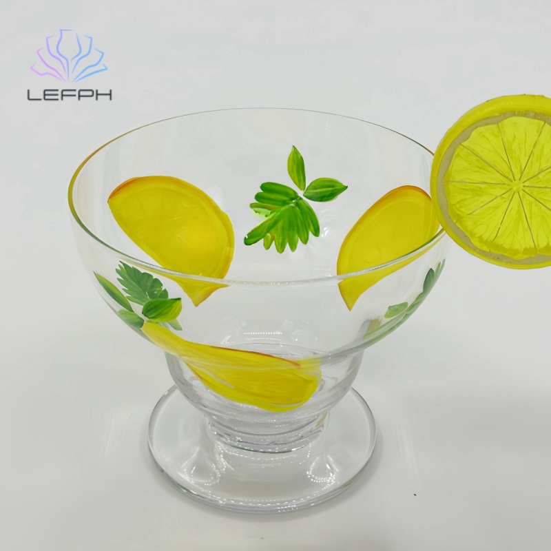 Hand-painted lemon cocktail glasses