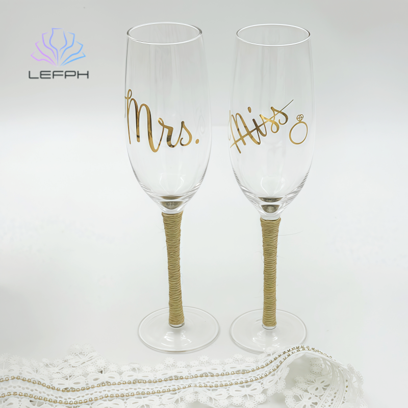 Creative wedding champagne glasses