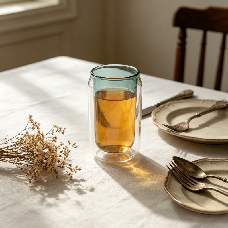 Glass water cup