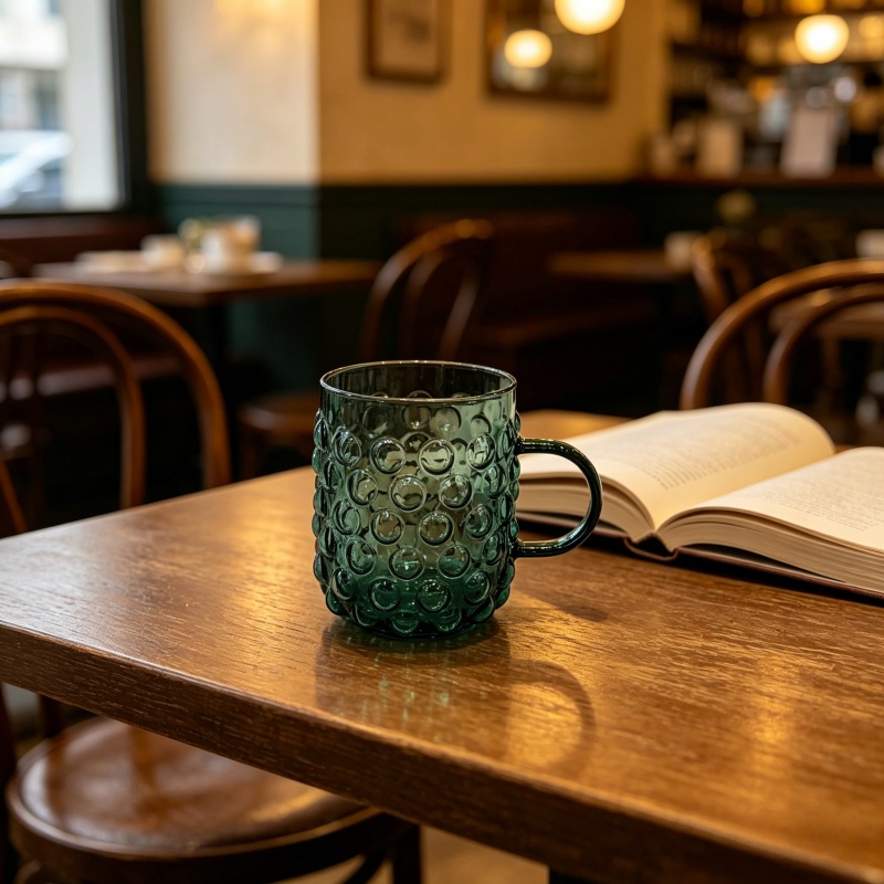 Glass water cup