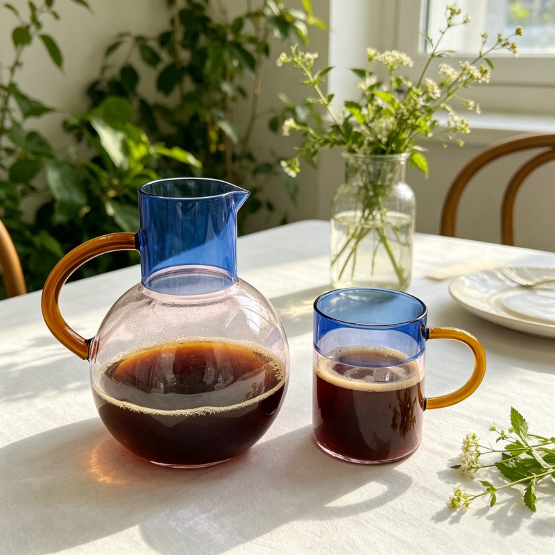 High borosilicate coffee pot and glass series