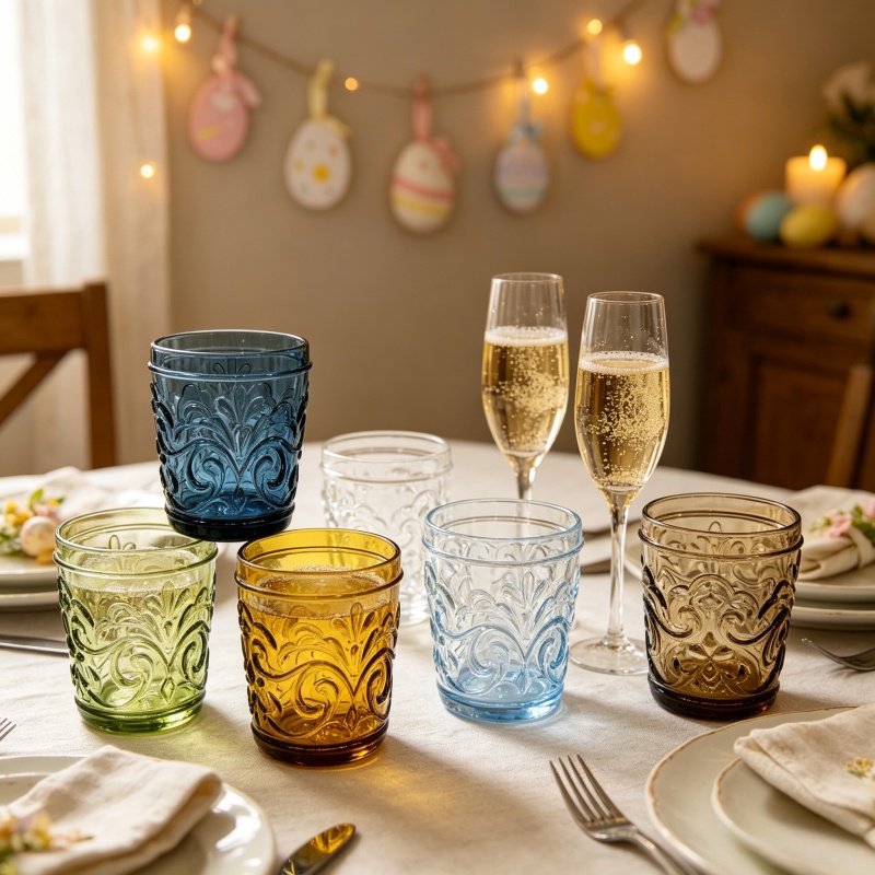 Colored Relief Wine Glass Collection（B）