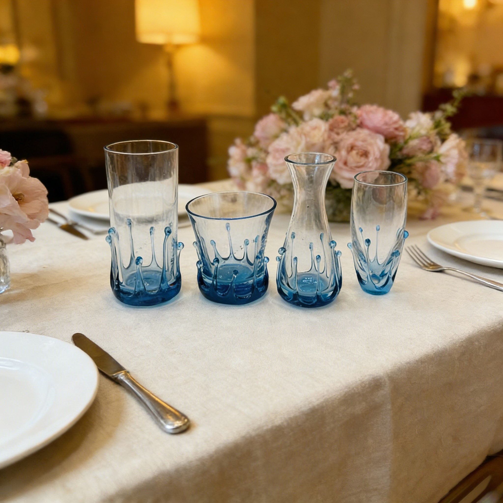 Water Drop Color Glazed Wine Pot and Glass Collection