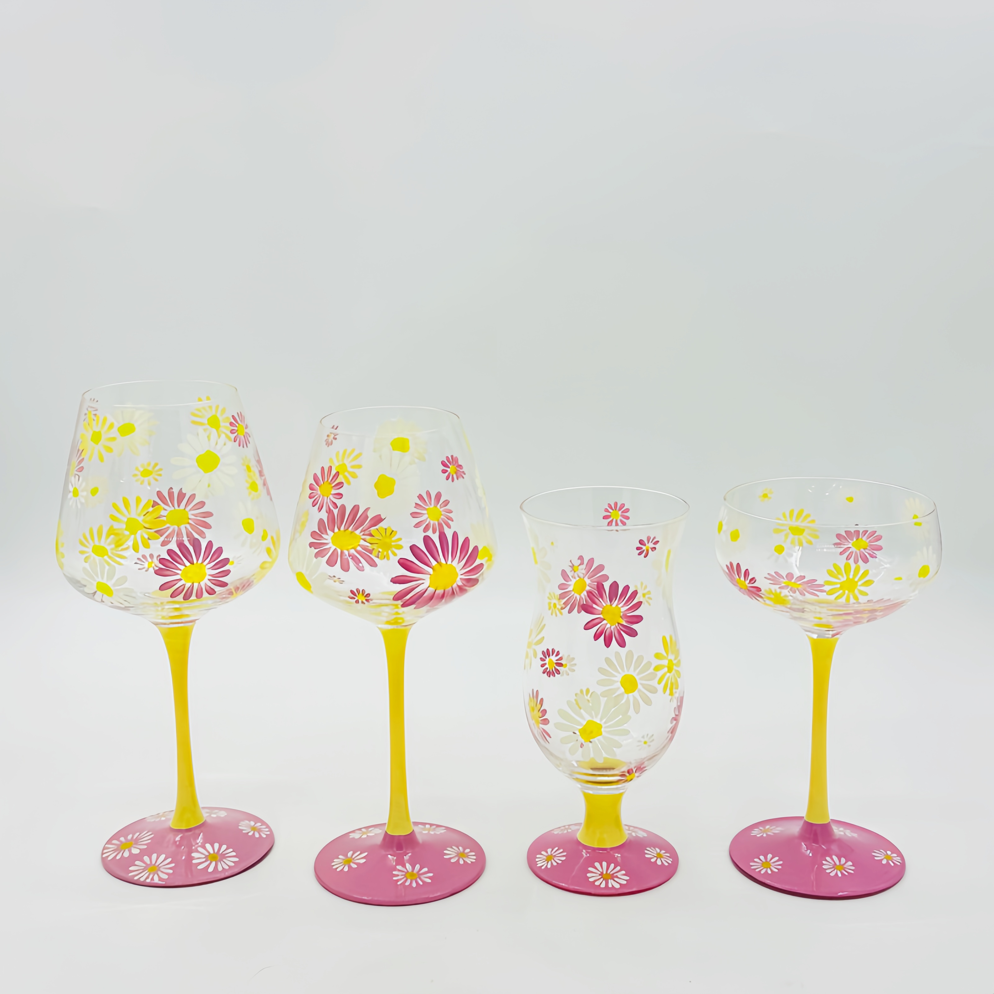 Hand-painted wine glass series