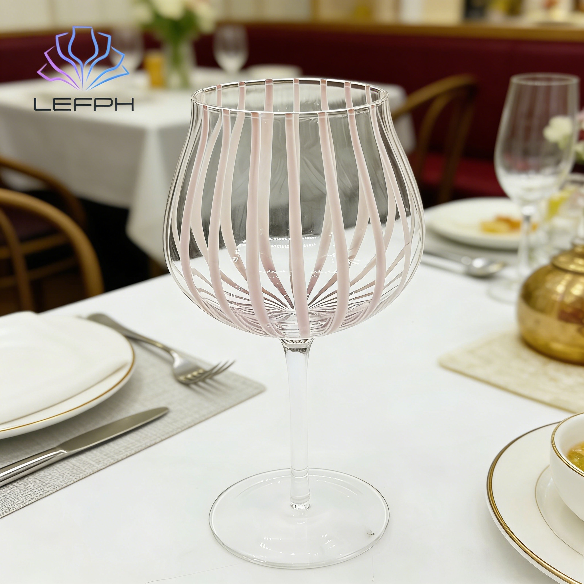 Colorful Striped Wine Glass Collection