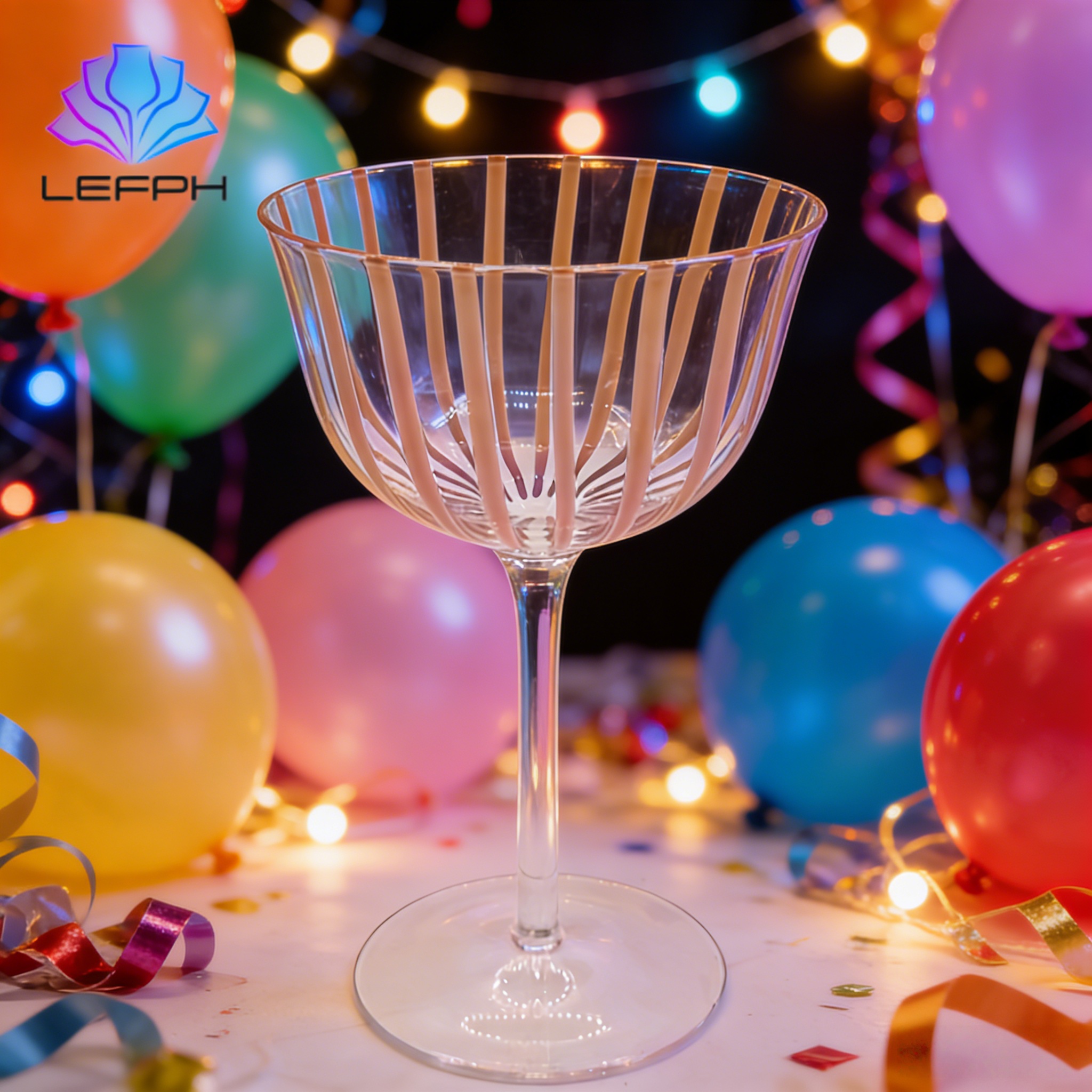 Colorful Striped Wine Glass Collection